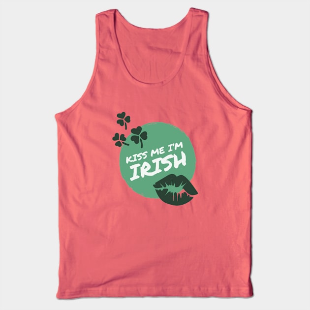 Kiss me I'm Irish Tank Top by xxtinastudio